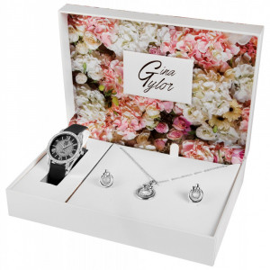 Set cadou, ceas dama, Gina Tylor, colier cu pandativ, 1 pereche cercei, PM1900254-001