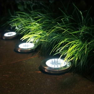 Set lămpi solare LED pentru sol cu carcasă metalică – iluminat elegant pentru alei și grădini, TMAM15652 - Img 2