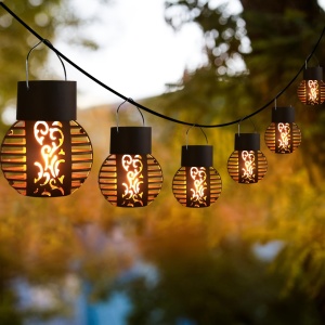 Set lămpi solare LED tip lampadar – Iluminat decorativ vintage pentru grădină, TMAV106778 - Img 3