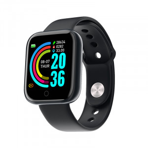 Smartwatch Y68, Fitness Tracker, Bluetooth, Negru