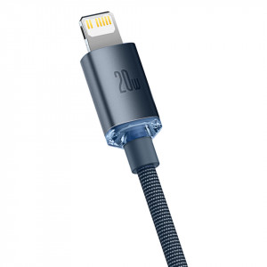 Baseus Cablu Crystal Shine - Tip C to Lightning - PD 20W 1,2 metri (CAJY000201) Negru - Img 2