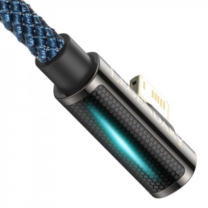 Baseus Cablu Legend - USB to Lightning - angled 2,4A 1 metre (CACS000003) blue - Img 2