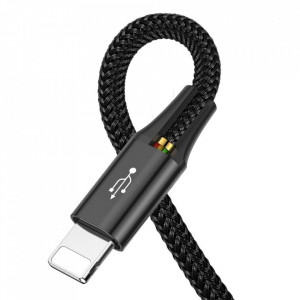 Baseus Cablu Rapid 4 in 1 - USB to Micro USB, 2xLightning, Tip C - 3,5A 1,2 metrus (CA1T4-A01) Negru