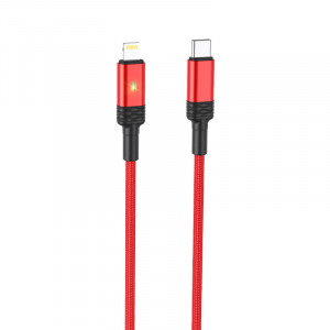 Cablu Borofone BU30 Lynk Smart power-off - Tip C to Lightning - PD 20W 1,2 metri rosu - Img 2
