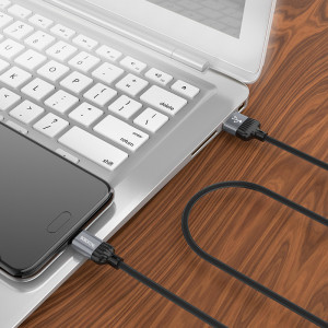 Cablu Borofone BX28 Dignity - USB to Micro USB - 2,4A 1 metru gri - Img 2