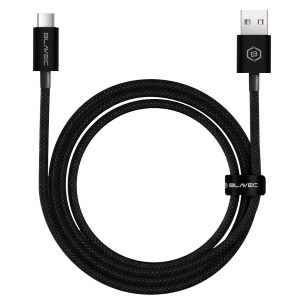 Cablu împletit Blavec Candy - USB la Tip C - PD 60W, 3A, 1 metru, Apple CarPlay/Android Auto (CCA-UC3B10) Negru, MGKABAV1761