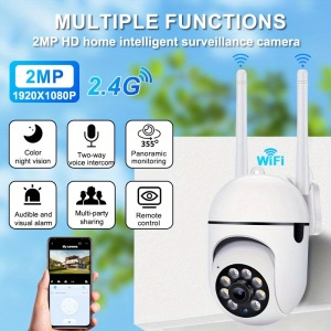 Camera video wireless 1080p HD color, vedere pe timp de noapte, pentru interior/exterior, PMKT106426 - Img 8