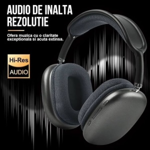 Casti Wireless Smartix P9 Pro max, Negru, AD2544 - Img 4