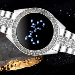 Ceas Dama Fashion Touch Screen Digital, Argintiu, LD092-V1 - Img 6