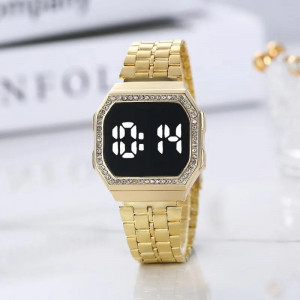 Ceas Dama Fashion Touch Screen Digital, Auriu, LD098-V2