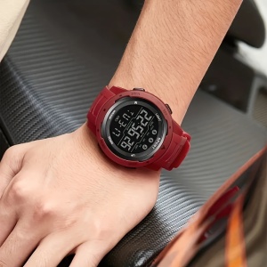 Ceas digital sport unisex cu lumină de noapte, alarma, cronometru, PMYG147728 - Img 4