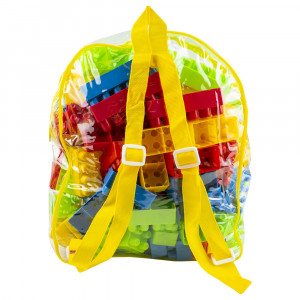 Cuburi constructii, multicolore, 136 piese/ghiozdan - ROBENTOYS - Img 3