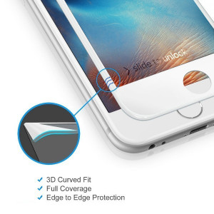 Folie iPhone 6 PLUS sau 6S PLUS Folie 3D De Sticla White
