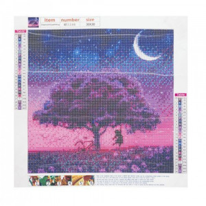 Goblen mozaic cu diamante, peisaj nocturn, 30 x 30 cm, PM000161373