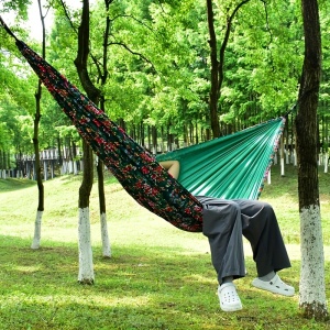 Hamac floral respirabil, 270 x 140 cm – model tradițional, ideal pentru grădină și camping, TMKJ139740 - Img 3