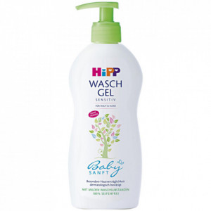 Hipp baby Sensitive, Gel de dus pentru corp si par, 400 ml, PM60243