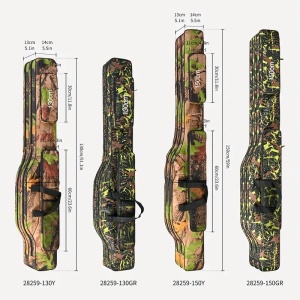 Husa de pescuit pentru lansete camuflaj, 2 compartimente, diferite dimensiuni, PMTY47542 - Img 3