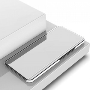 Husa Huawei P Smart PLUS 2019 Book Cover Clear View Stand Silver