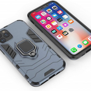 Husa iPhone 11 PRO Bleumarin Military cu Inel - Img 3