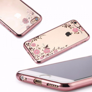 Husa pentru SAMSUNG GALAXY A41, DIAMOND FLOWER, rose - Img 5