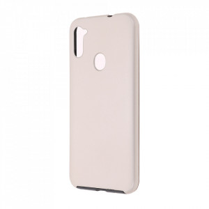 Husa Samsung Galaxy A11 - 360 Fully cu Spate din Policarbonat si Folie din Silicon - Crem - Img 3