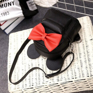 Mini Rucsac Dama Red Bow, negru, L302 - Img 6