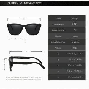 Ochelari de Soare Polarizați DUBERY, unisex, TMCR1172543 - Img 2