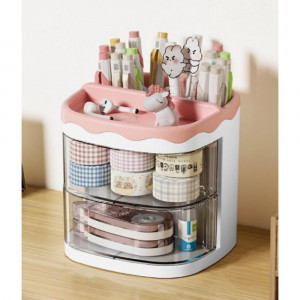 Organizator pentru cosmetice si accesorii, roz, PMCB30R3