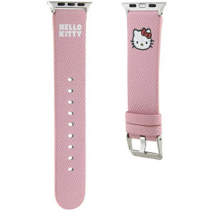 Original Strap HELLO KITTY strap Kitty Head HKAWMPGKHP pentru Apple Watch 38/40/41mm Roz