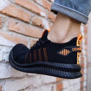 Pantofi de siguranță sport cu vârf din oțel – model negru cu accente de culoare, TMTP123137 - Img 6