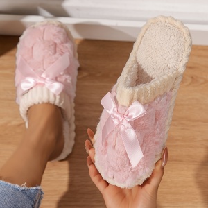 Papuci de casă Confortabili și Eleganți pentru Femei - Moi, Călduroși pentru Confort Interior cu Talpă PVC Antiderapantă, TMAQ3284733 - Img 3