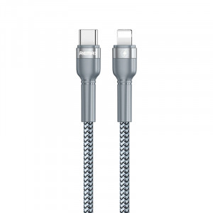 REMAX Cablu Jany RC-171 - Tip C to Lightning - PD 20W 1 metru Silver - Img 3
