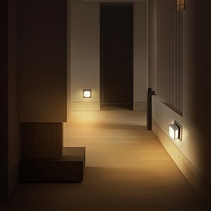 Set 2 bucăți lumină de noapte LED cu senzor, luminozitate reglabilă, 3000K, TMDJ1104267 - Img 3