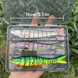 Set 3 naluci multicolore pentru pescuit, cu carlige, 14 cm, TMUH2165964 - Img 4