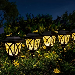 Set 4 lămpi solare LED pentru grădină – Design retro, iluminare decorativă, TMJG835436 - Img 5