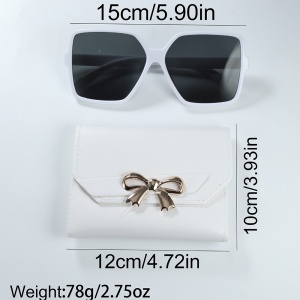Set cadou elegant pentru femei – Ceas, ochelari de soare și portofel alb, PMNQ2369718 - Img 3