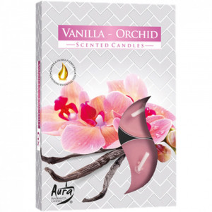 Set de 6 lumanari parfumate, Vanilie/ Orhidee, PM540563