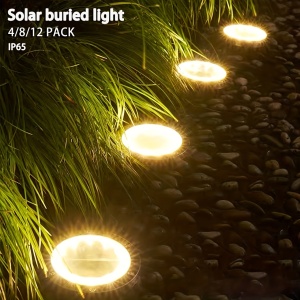 Set lămpi solare LED pentru sol cu carcasă metalică – iluminat elegant pentru alei și grădini, TMAM15652 - Img 3