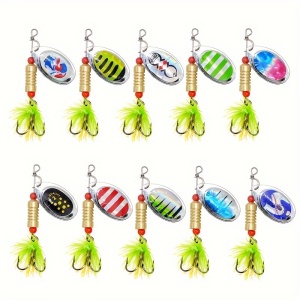 Set momeli pescuit, 16 buc, lingurite rotative, multicolor, cu geanta transport, TMWH227247 - Img 3