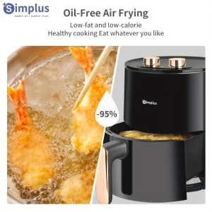 SIMPLUS Friteuza cu aer cald 3.5L, 1350W, incalzire rapida, PMMU132156 - Img 4