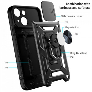 Slide Camera Armor Husa pentru Samsung Galaxy A13 4G Black - Img 2