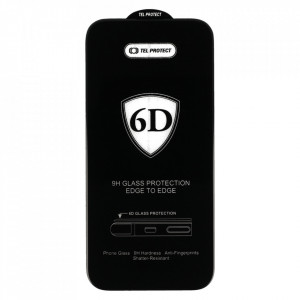 Sticla Full GLue 6D Tempered pentru IPHONE 12 PRO MAX Negru - 10 PACK
