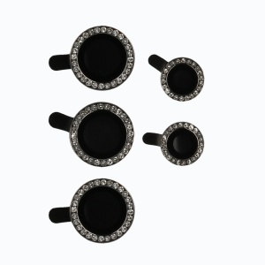Tempered Glass HARD DIAMOND for camera (LENS) for Samsung Galaxy S24 Ultra black (lens 5 pieces)