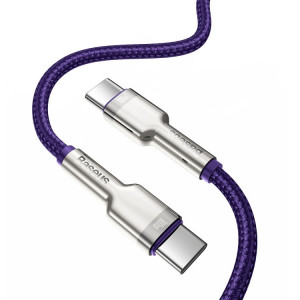 Baseus Cablu Cafule Metal - Tip C to Tip C - PD 100W 1 metre (CATJK-C05) purple