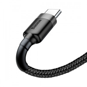 Baseus Cablu Cafule - USB to Tip C - 3A 0,5 metru (CATKLF-AG1) Negru-grey - Img 2