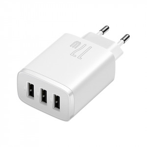 Baseus Compact Incarcator Priza - 3xUSB - 17W (CCXJ020102) white - Img 8