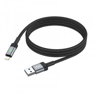 Borofone Cablu BU30 Lynk Smart power-off - USB to Lightning - 2,4A 1,2 metri Negru - Img 2