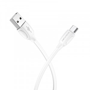 Borofone Cablu BX19 Benefit - USB to Micro USB - 2,4A 1 metre alb - Img 2