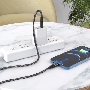 Cablu Borofone BX56 Delightful - Tip C to Lightning - PD 20W 1 metru negru - Img 2