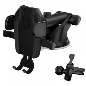 Car holder D-281 to air vent and windshield black